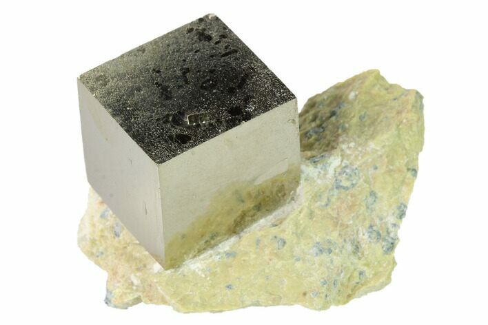 Natural Pyrite Cube In Rock - Navajun, Spain #168495